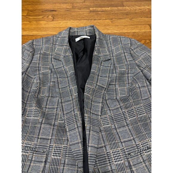 Jones Studio Womens Blazer Jacket Plus Sz 2X Glen Check Open Front NWT $80 - Picture 3 of 8
